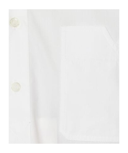 Valentino Garavani White Bowling Shirt With Patch Pocket In Toile Iconographique Man In White