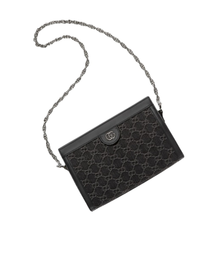 Gucci Small Ophidia Gg Shoulder Bag In Black