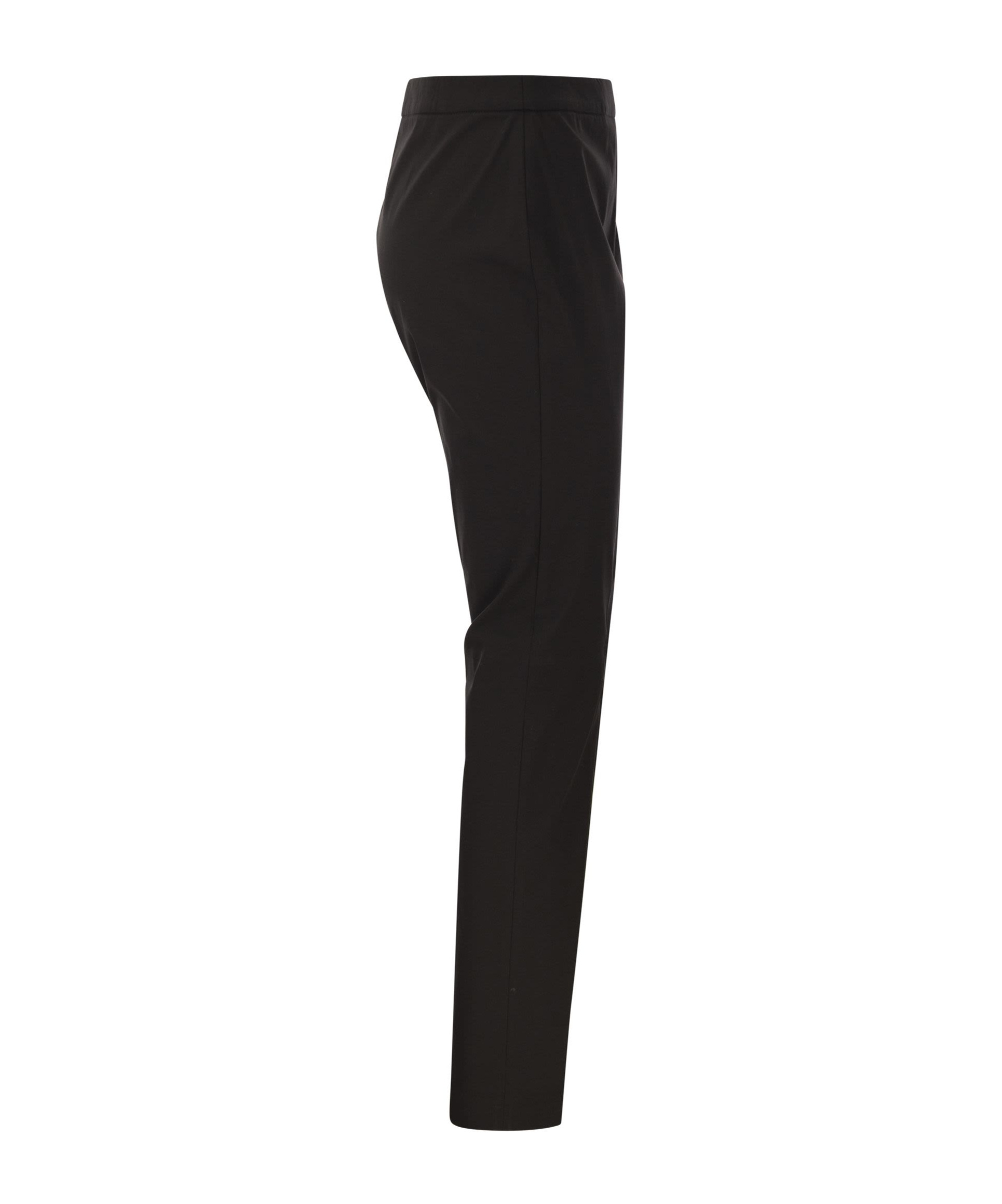 Fabiana Filippi Slim Trousers In Technical Cotton In Black